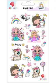 All4Kids Naklejki dla dzieci Ksiniczki jednoroce