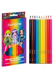 Astra Kredki o��wkowe tr�jk�tne Rainbow High 12 szt.