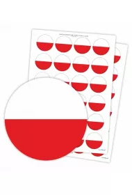 LearnHow Naklejki patriotyczne - Flaga Polski 48 szt.