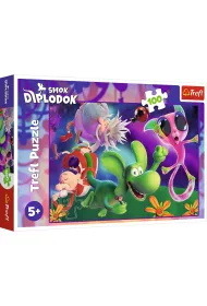 Puzzle 100 el. Smok Diplodok i przyjaciele Trefl