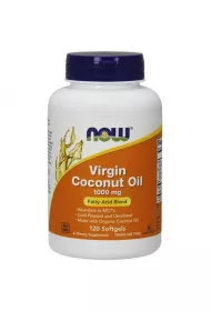 Now Foods Coconut Oil Virgin (Olej z kokosa) 1000mg suplement diety 120 kaps.
