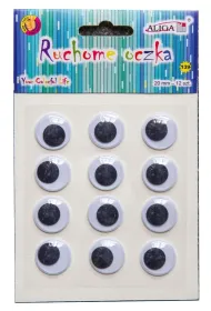 Aliga Ruchome oczka samoprzylepne 20 mm 12 szt