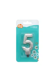Godan �wieczka Cyfra 5 - Diament metalik 7.6cm
