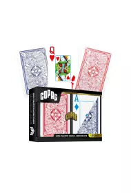 Legacy Bridge Jumbo Index, karty do gry w 4 kolorach, czerwone, niebieskie Copag