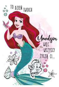 Kukartka Karnet B6 DSK-009 Urodziny Syrenka (wymienne cyfry)