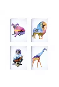 Strigo Zeszyt A5 Animal Earth kratka 80 kartek 10 szt.