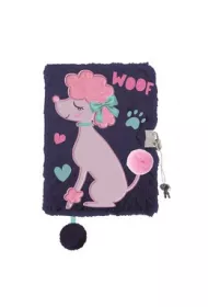 Pami�tnik A5 w�ochacz z k��dk� 3D My Little Friend Lady Poodle 96 kartek