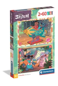 Puzzle 2x60 el. SuperColor. Stitch 24822 Clementoni