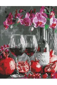 Ideyka Diamentowa mozaika - Kwitenie orchidei 40x50cm