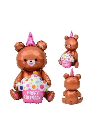 Godan Balon foliowy Mi� z tortem urodzinowym 58x42cm