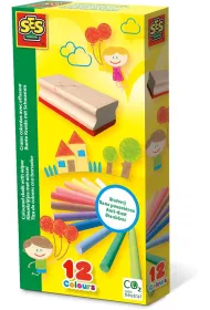 Ses Creative Kreda kolorowa niepylca z gbk 12 szt.