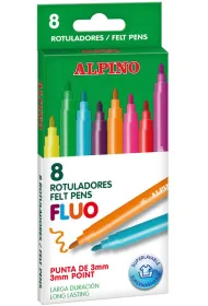 Alpino Flamastry Fluo 8 kolor�w