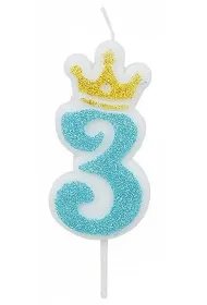 �wieczka 3 niebieska 6,8cm PARTY GO