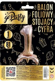GoParty Balon foliowy stoj�cy 1 rose gold 81cm