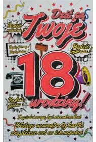 Yeku Karnet Urodzinowy 18