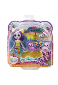 Barbie Enchantimals. Rodzina lemurw HRX86 Mattel