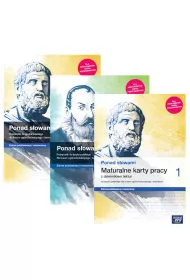 Pakiet Ponad s�owami 1. Podr�cznik. Cz�� 1 i 2 oraz Maturalne karty pracy z dziennikiem lektur do j�zyka polskiego dla liceum og�lnokszta�c�cego i technikum. Zakres podstawy i rozszerzony