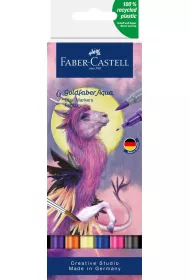 Faber-Castell Pisak akwarelowy goldfaber aqua dwustronny zestaw fantasy 6 szt.