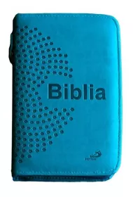 Biblia "z rybk�" opr. turkusowa zapinana na zamek