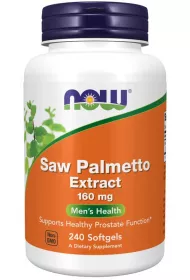 Now Foods Saw Palmetto Extract - Palma Sabalowa Ekstrakt 160 mg  Suplement diety 240 kaps.