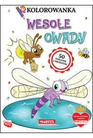 Weso�e owady. Kolorowanka z naklejkami