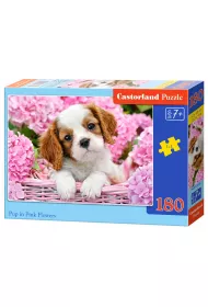 Puzzle 180 el. Piesek w koszyku Castorland