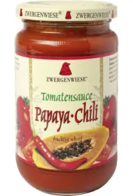 Zwergenwiese Sos pomidorowy papaya - chili (pikantny) bezglutenowy 350 g Bio