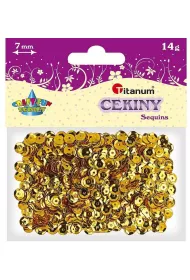 Titanum Cekiny metaliczne z�ote 7 mm