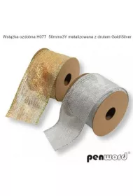 Penword Wst��ka metalizowana z drutem 5cm, 12 x 274cm