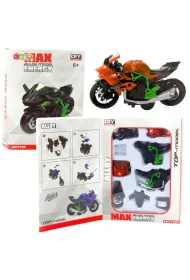 Motocykl do skr�cania metalowy 1:14 LeanToys