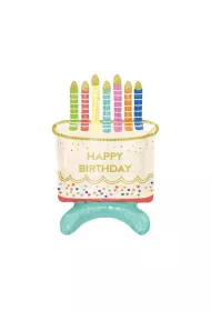 Godan Balon foliowy Tort Happy Birthday 33x48x24cm