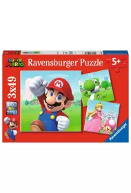 Puzzle dla dzieci 3x49 el. Super Mario Ravensburger