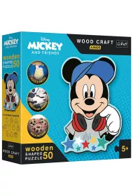 Puzzle drewniane 50 el. W wiecie Mickey Trefl