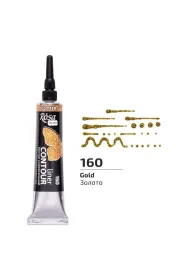 Rosa Farba akrylowa kontur universal brokat gold 20ml
