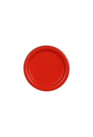 PartyDeco Talerzyki papierowe czerwone 18cm