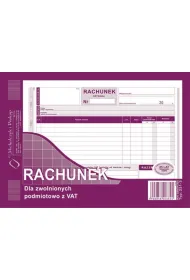 Michalczyk i Prokop Druk Rachunek A5 dla zwolnionych podmiotowo z VAT
