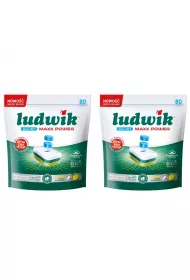 Ludwik All In 1 Tabletki do zmywarek Lemon Maxx Power Zestaw 2 x 80 szt.