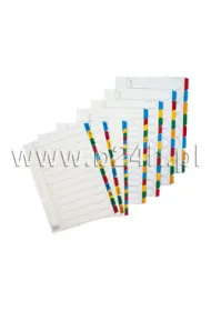 Przek�adki Tryton A4 kartonowe z laminowanymi indeksami 24 kolory