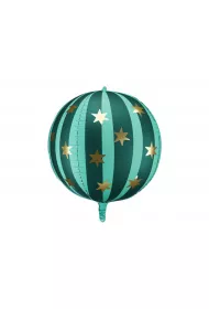PartyDeco Balon foliowy Pi�ka w gwiazdki zielony 75cm