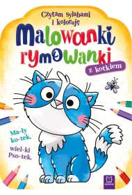 MALOWANKI RYMOWANKI Z KOTKIEM. CZYTAM SYLABAMI I KOLORUJ�