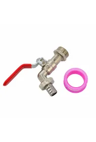 Awtools Kran ogrodowy cynk niklowany 3/4" gwint zewntrzny 1"