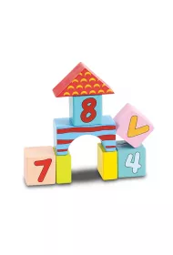 Klocki drewniane kolor 18x22x12 52el Smily Play ANEK SPW84941