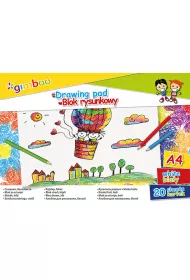 Gimboo Blok rysunkowy A4 70 gsm biay 20 kartek