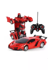 Auto Robot Transformers 2w1 Pilot R/C czerwony LeanToys
