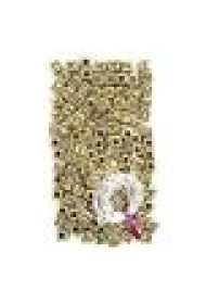 Dalprint Koraliki literki na z�otej bazie 124 szt.