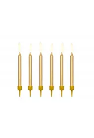 PartyDeco �wieczki urodzinowe g�adkie 6 cm