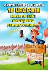 Trend Kartka okoliczno�ciowa Urodziny 18 MF14
