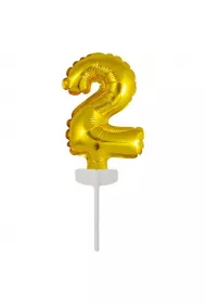 Amscan Balon foliowy mini cyfra 2 z�ota 8x12cm