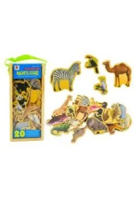 Magnesy drewniane zwierz�ta LeanToys