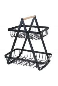 Excellent Houseware Patera dwupoziomowa na owoce metalowa